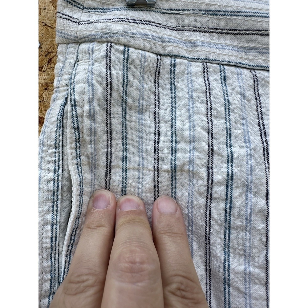 VTG J. Crew Women's Size 10 White‎ Striped City Fit Shorts Casual Pockets - Picture 4 of 16